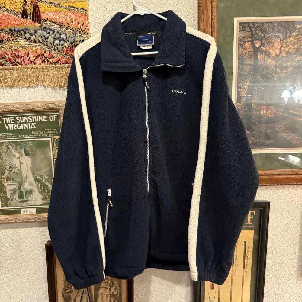 Vintage 90s RARE Volvo Sports Racing‎ Official Licensed Sweater Jacket Size XL